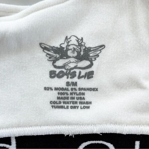 Boys Lie One Shoulder Bralette in White - Size S/M - Picture 5 of 8